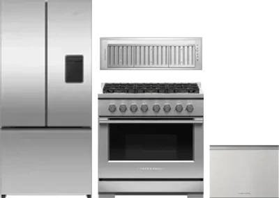4 Piece Package Includes Refrigerator, Range, Hood And Dishwasher